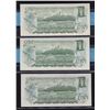 Image 2 : Bank of Canada $1, 1973 - Replacement Lot of 3