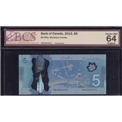 Bank of Canada $5, 2013