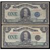 Image 1 : Lot of 2 Dominion of Canada $1, 1923