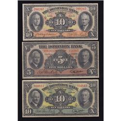 Dominion Bank - Lot of 3