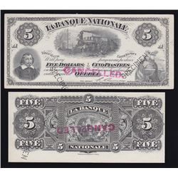 Banque Nationale $5, 1897