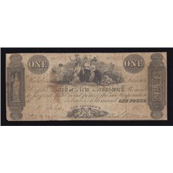 Bank of New Brunswick One Pound, 1858