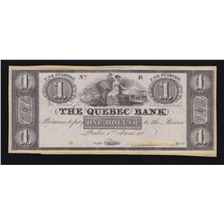 Quebec Bank $1, 18_