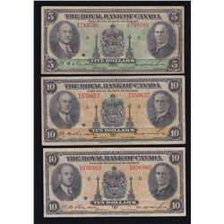 Royal Bank of Canada - Lot of 3