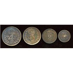 Great Britain. Elizabeth II 1952- Maundy Set.