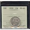 Image 2 : 1858 Twenty Cents