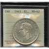 Image 2 : 1945 Silver Dollar