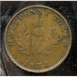 Nova Scotia. Br. 871, Co 278. Counterfeit Halfpenny.