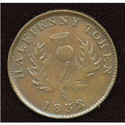 Nova Scotia. Br. 871, Co 278. Counterfeit Halfpenny.