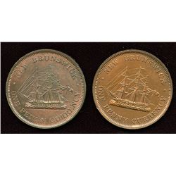 New Brunswick. Br. 911 Penny Tokens. Lot of 2