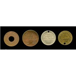 Lot of Four Breton listed Ontario Tokens.