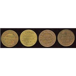 L.G. Marineau Tokens. Lot of 4