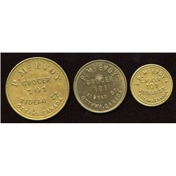Ontario Tokens. Lot of 3