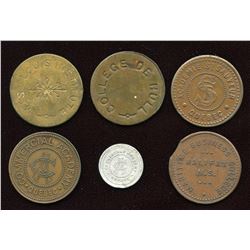 College Tokens. Lot of 6