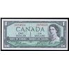 Image 1 : Bank of Canada $1, 1954 Radar - Four Digits