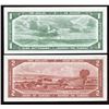 Image 2 : Bank of Canada $1 & $2, 1954 Devil's Face Matched Low Serial Numbered Pair