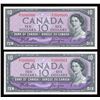 Image 1 : Bank of Canada $10, 1954 Million Numbered Note Plus
