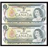 Image 1 : Bank of Canada $1, 1973 Birth Year Serial Numbered Notes