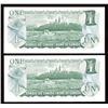Image 2 : Bank of Canada $1, 1973 Birth Year Serial Numbered Notes