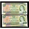 Image 1 : Bank of Canada $20, 1969 Error Pair