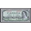 Image 1 : Bank of Canada $1, 1954 Devil's Face