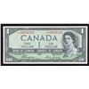 Image 1 : Bank of Canada $1, 1954 Devil's Face Replacement