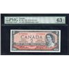 Image 1 : Bank of Canada $2, 1954 Devil's Face Transition Prefix