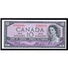 Image 1 : Bank of Canada $10, 1954 Devil's Face Transition Prefix