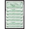 Image 2 : Bank of Canada $1, 1954 - Lot of 7 Consecutive Serial Number Replacement Notes