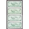 Image 2 : Bank of Canada $1, 1954 - Lot of 4 Replacement Notes