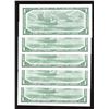 Image 2 : Bank of Canada $1, 1954 - Lot of 5 Consecutive Serial Number Repalcement Notes