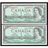 Image 1 : Bank of Canada $1, 1954 - Lot of 2 Replacement Notes