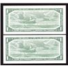 Image 2 : Bank of Canada $1, 1954 - Lot of 2 Replacement Notes