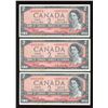 Image 1 : Bank of Canada $2, 1954 - Lot of 3 Consecutive Replacements