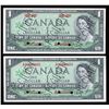 Image 1 : Bank of Canada $1, 1967 Specimens - Lot of 2