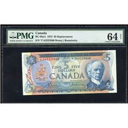 Bank of Canada $5, 1972 Replacement