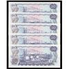 Image 2 : Bank of Canada $10, 1971 - Lot of 5 Consecutive Replacements