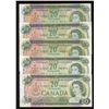 Image 1 : Bank of Canada $20, 1969 Replacements - Lot of 5
