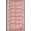 Image 1 : Bank of Canada $50, 1975 - Lot of 7