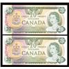 Image 1 : Bank of Canada $20, 1979 Replacement Lot of 2 Consecutive