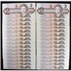 Image 1 : Bank of Canada $2, 1986 - Lot of 30 Consecutive