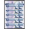 Image 1 : Bank of Canada $5, 1986 - Lot of 5 Consecutive Serial Numbered Replacements