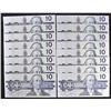 Image 1 : Bank of Canada $10, 1989 - Lot of 16