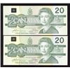 Image 2 : Bank of Canada $20, 1991 - Lot of 2 Replacement