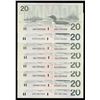 Image 1 : Bank of Canada $20, 1991 - Lot of 8