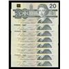 Image 2 : Bank of Canada $20, 1991 - Lot of 8