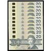 Image 2 : Bank of Canada $20, 1991 - Lot of 10 Consecutive