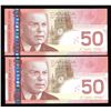 Image 2 : Bank of Canada $50, 2006 - Lot of 2 Consecutive