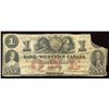 Image 3 : Government of Newfoundland 50 Cents Cash Note, 1913-14 & $1 1859 The Bank of Western Canada - Lot of