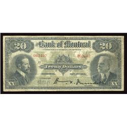 Bank of Montreal $20, 1914